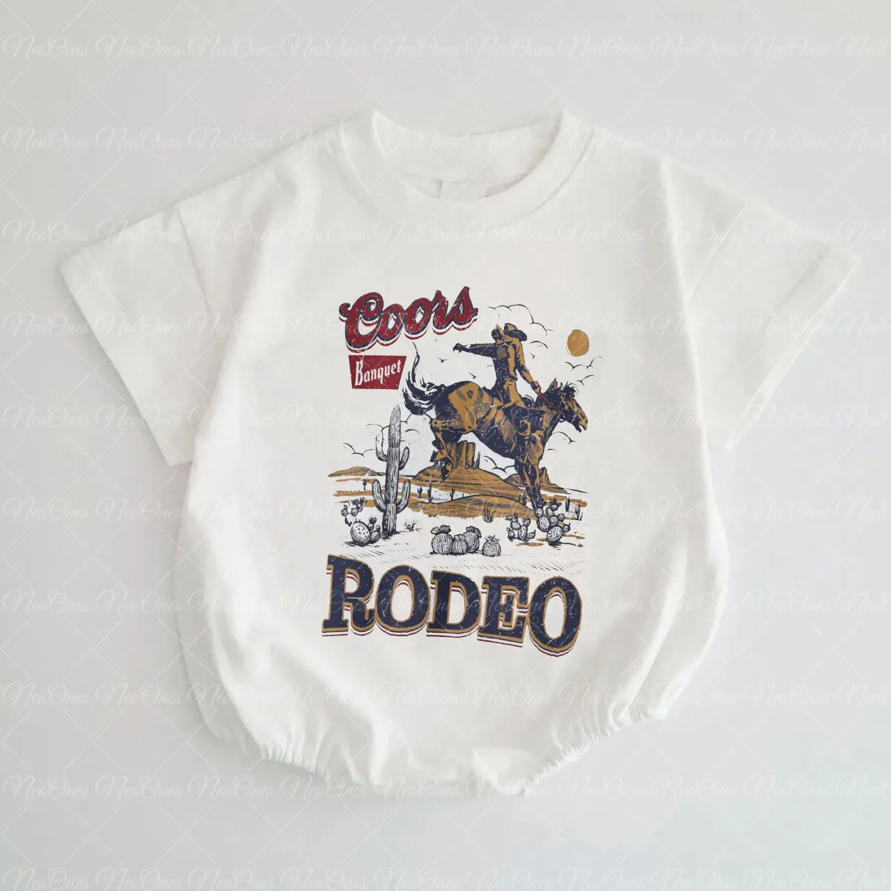 Baby Cowboy Print Romper