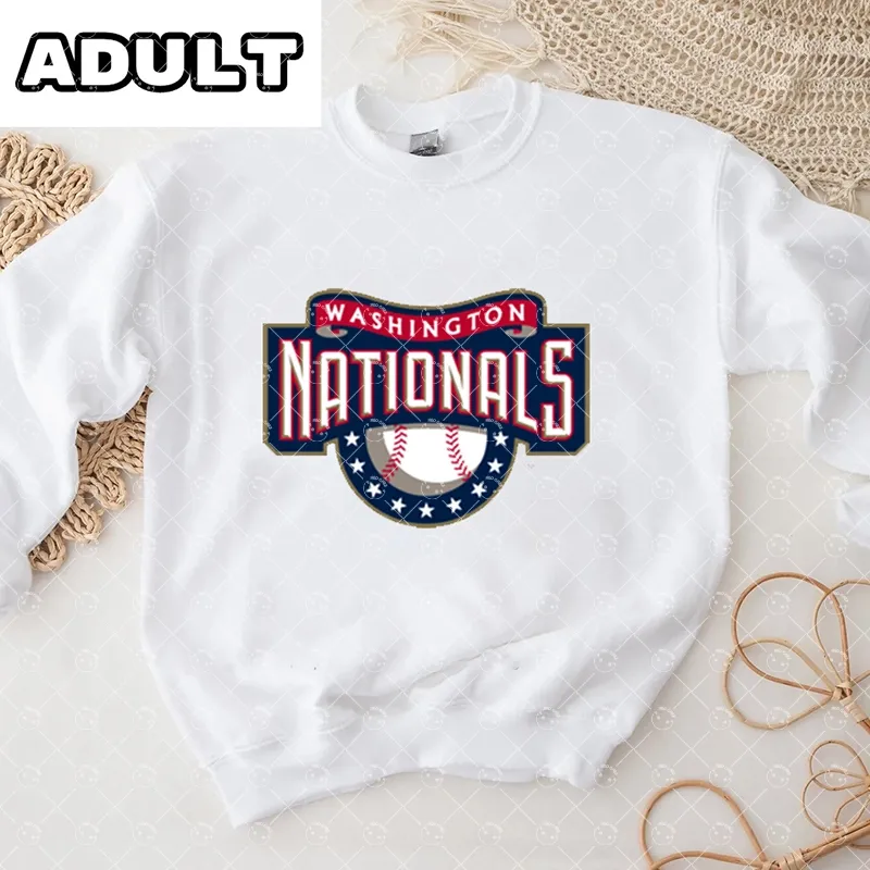 Baby Washington Nationals Baseball Romper and Adult Sweatshirt