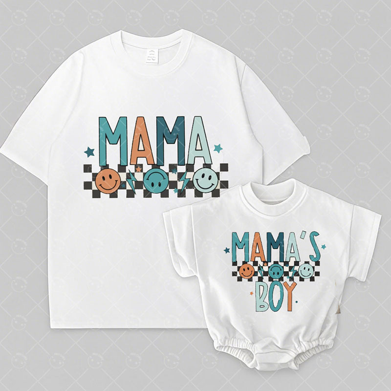 Baby Print Romper And Adult T-Shirt