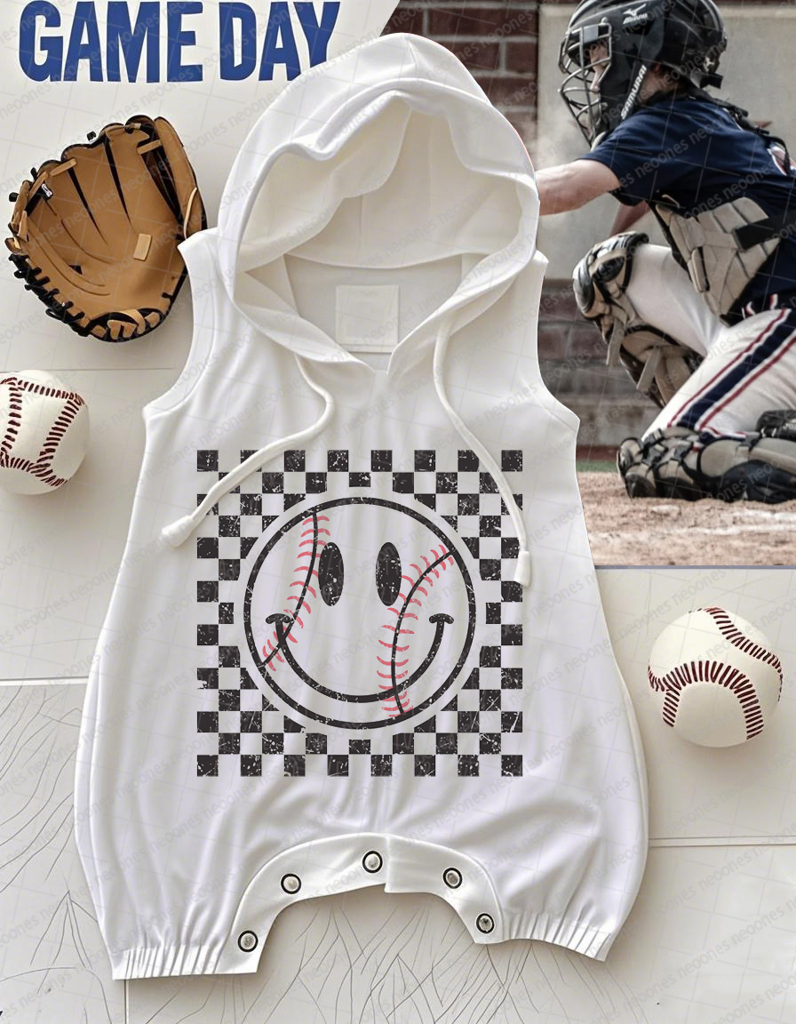 Baby Baseball Print Romper