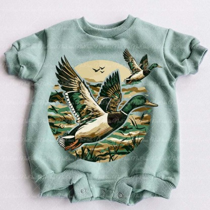 Baby Camo duck Romper