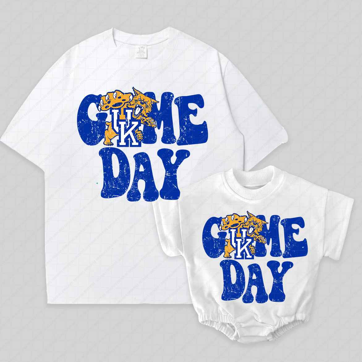 Baby Print Romper And Adult T-Shirt