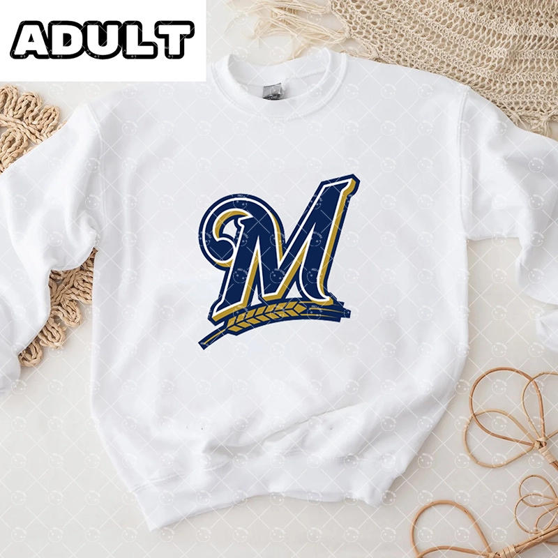 Baby Milwaukee Brewers Baseball Romper and Adult Sweatshirt
