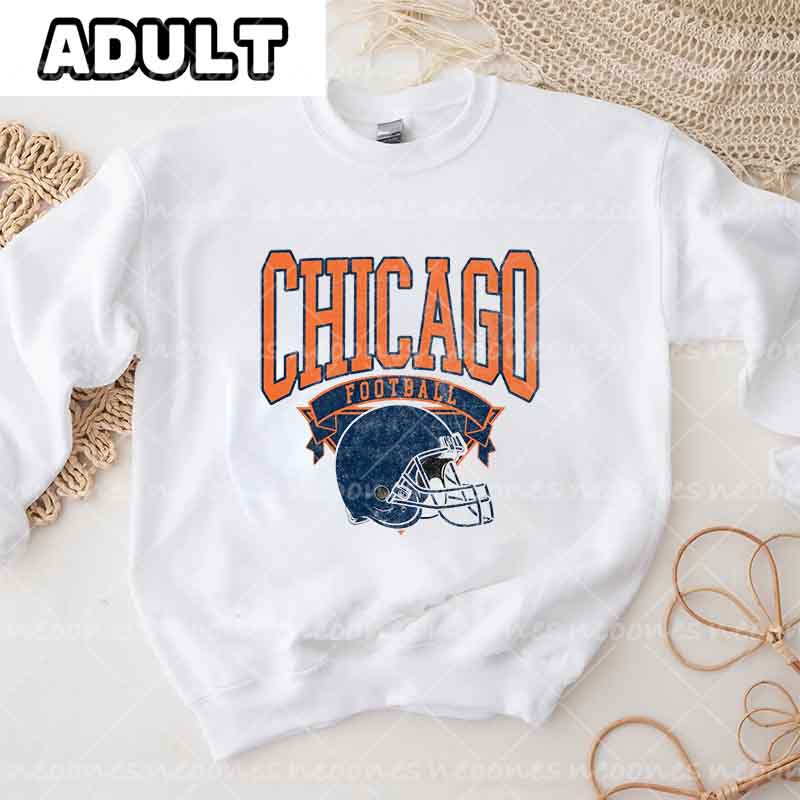 Baby Chicago Football Romper and Adult Sweatshirt