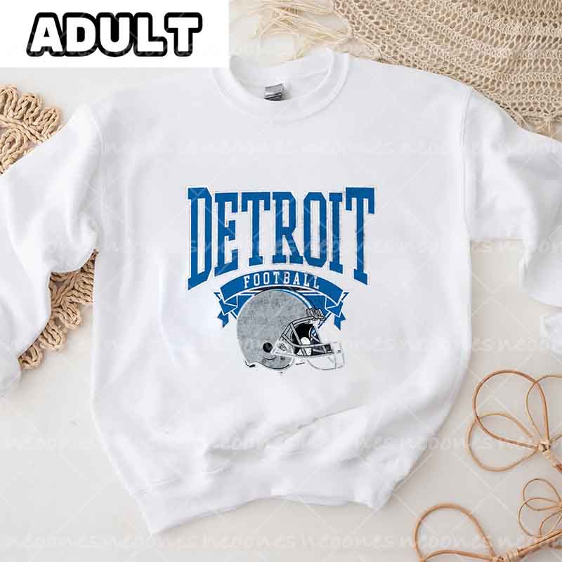 Baby Detroit football Romper and Adult Sweatshirt