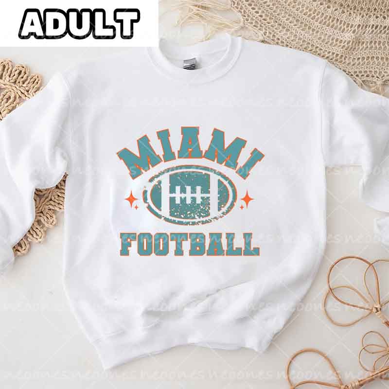 Baby Miami Football Romper and Adult Sweatshirt