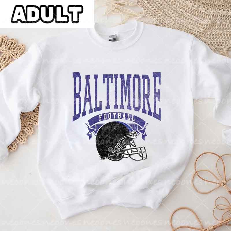 Baby Baltimore Football  Romper and Adult Sweatshirt