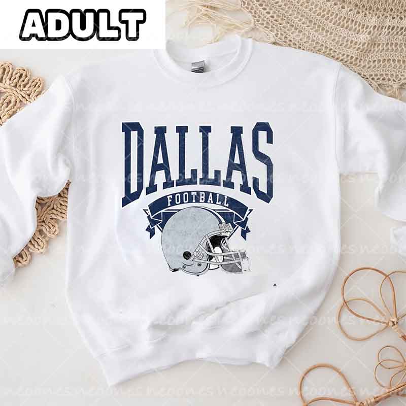 Baby Dallas football  Romper and Adult Sweatshirt