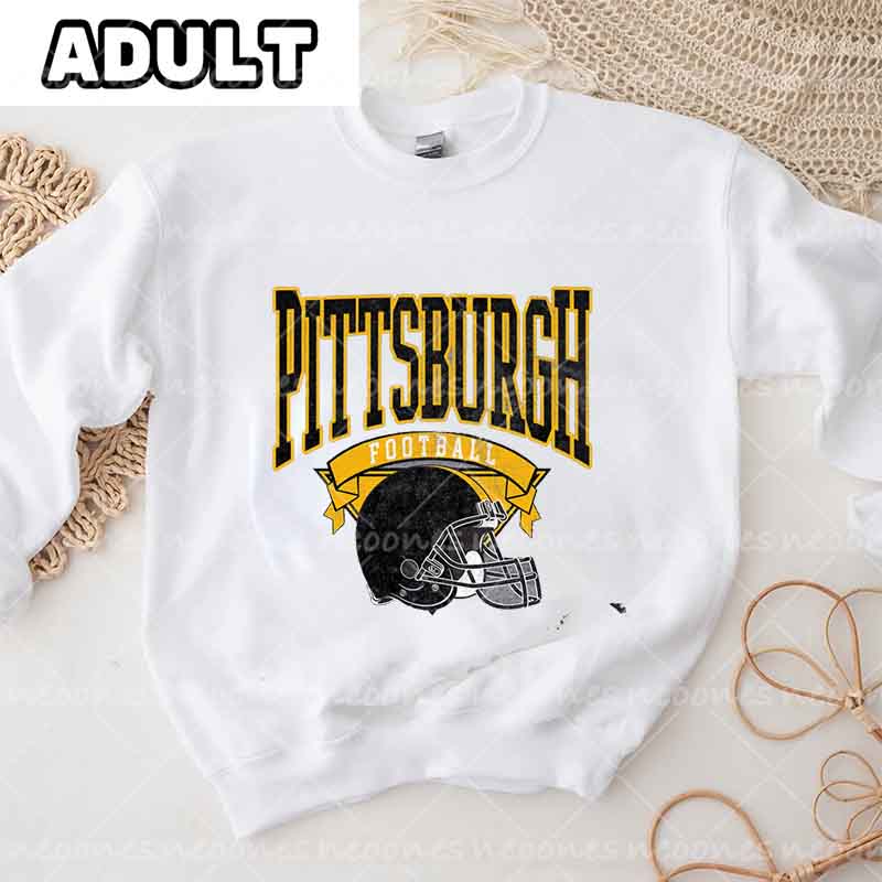 Baby Pittsburgh football Romper and Adult Sweatshirt