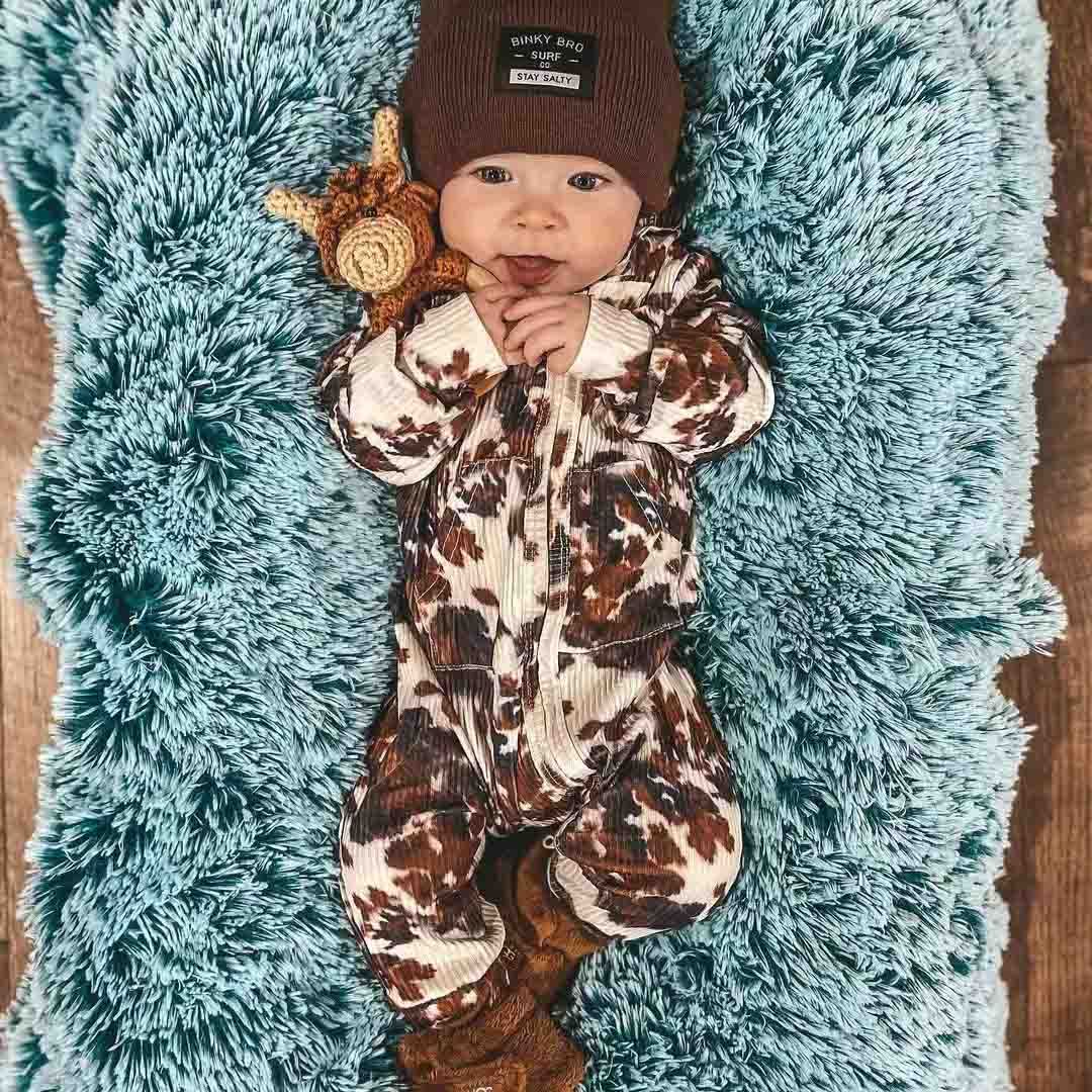 Baby Cow Print Romper