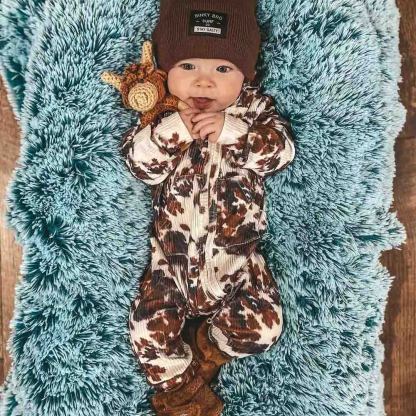 Baby Cow Print Romper