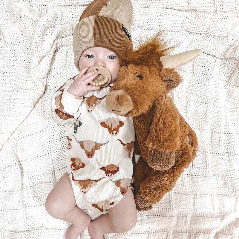 New Baby Cow Print Romper