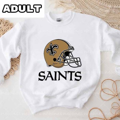 Baby Saints Romper and Adult Sweatshirt