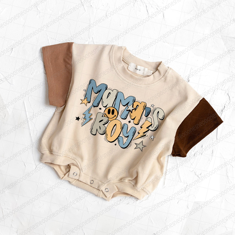 Baby Mama's Boy Print Romper