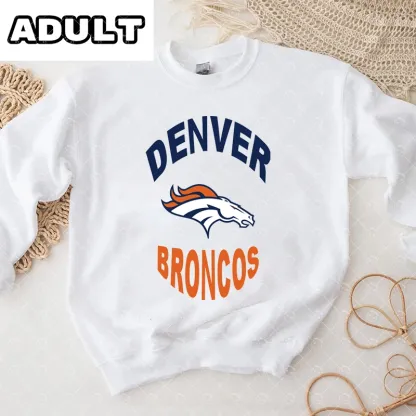 Baby Denver Broncos Game Day Romper  and Adult Sweatshirt