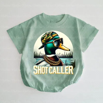 Baby Shot Caller Print Romper