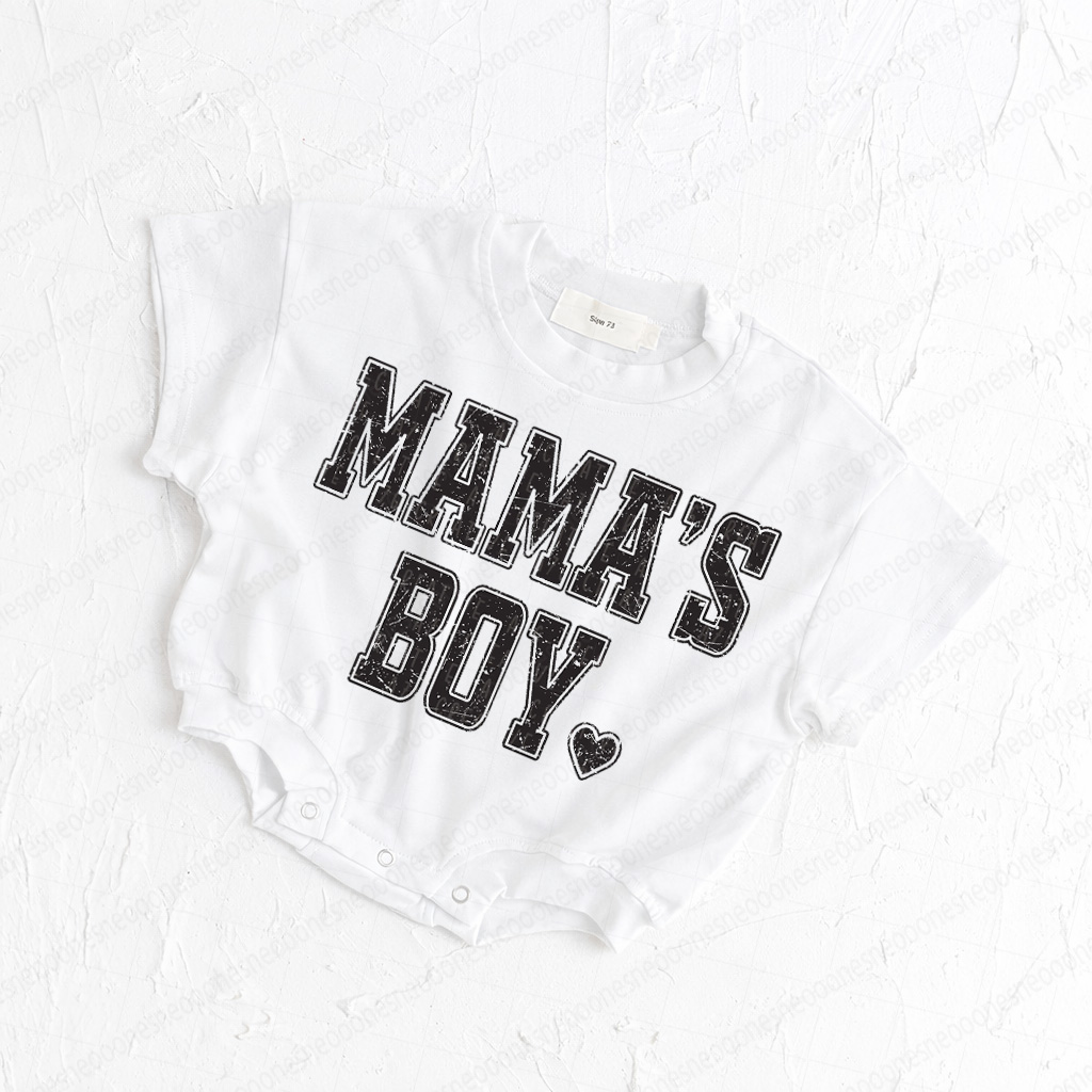 Baby Mama's Boy Print Romper