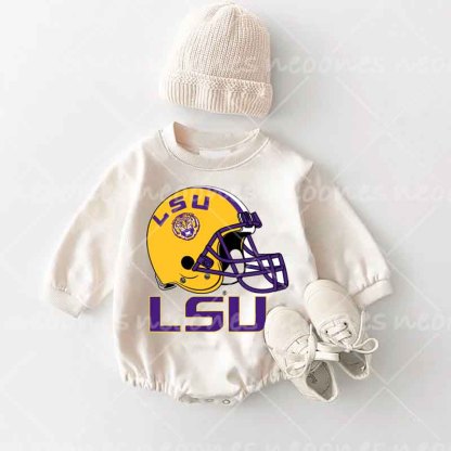 Baby LSU Football Romper