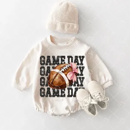 Baby Game Day  Romper and Adult Sweatshirt