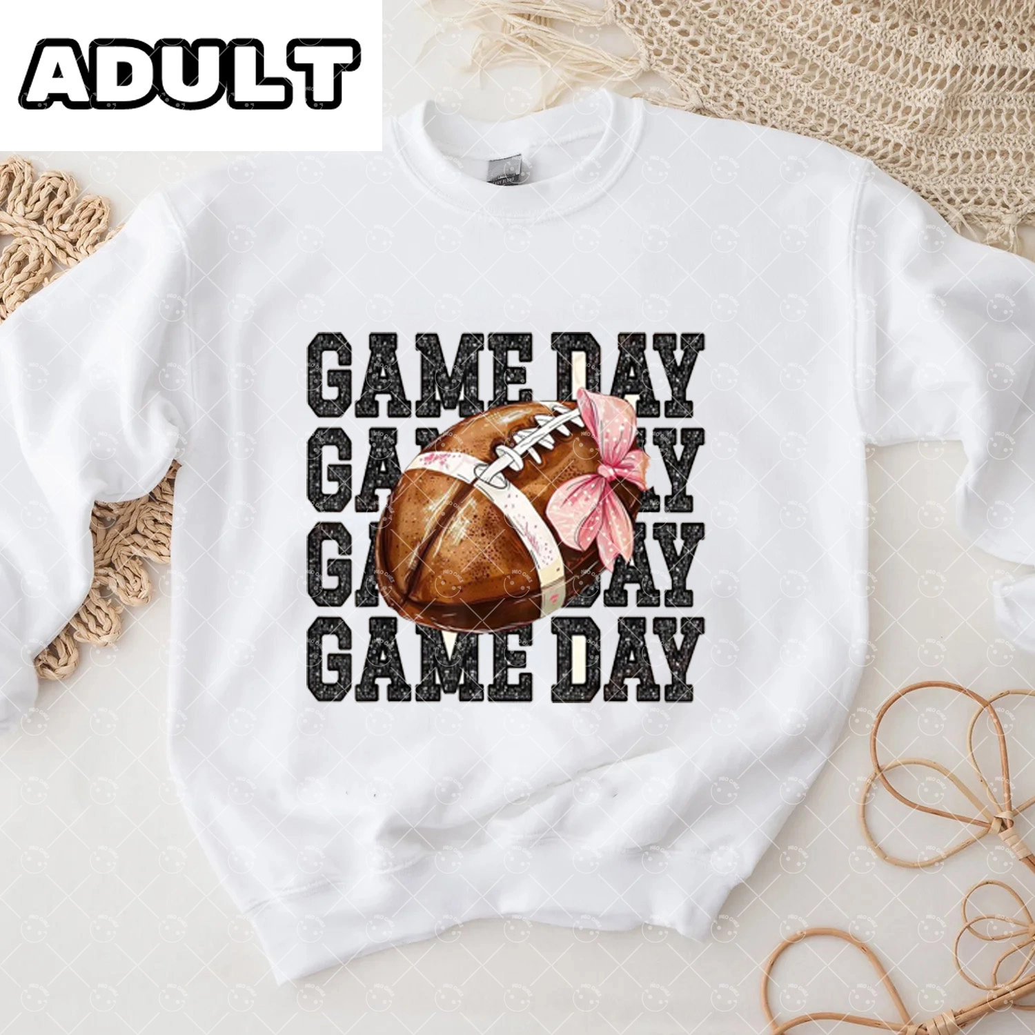 Baby Game Day  Romper and Adult Sweatshirt