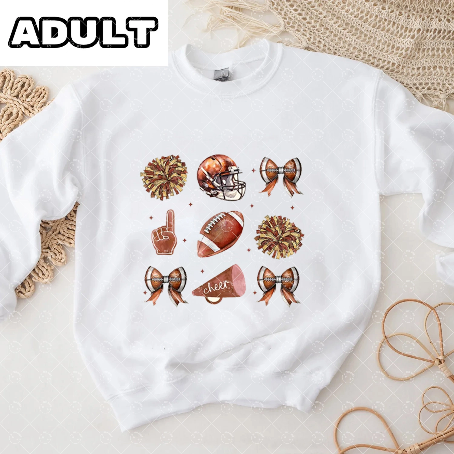 Baby Game Day  Romper and Adult Sweatshirt