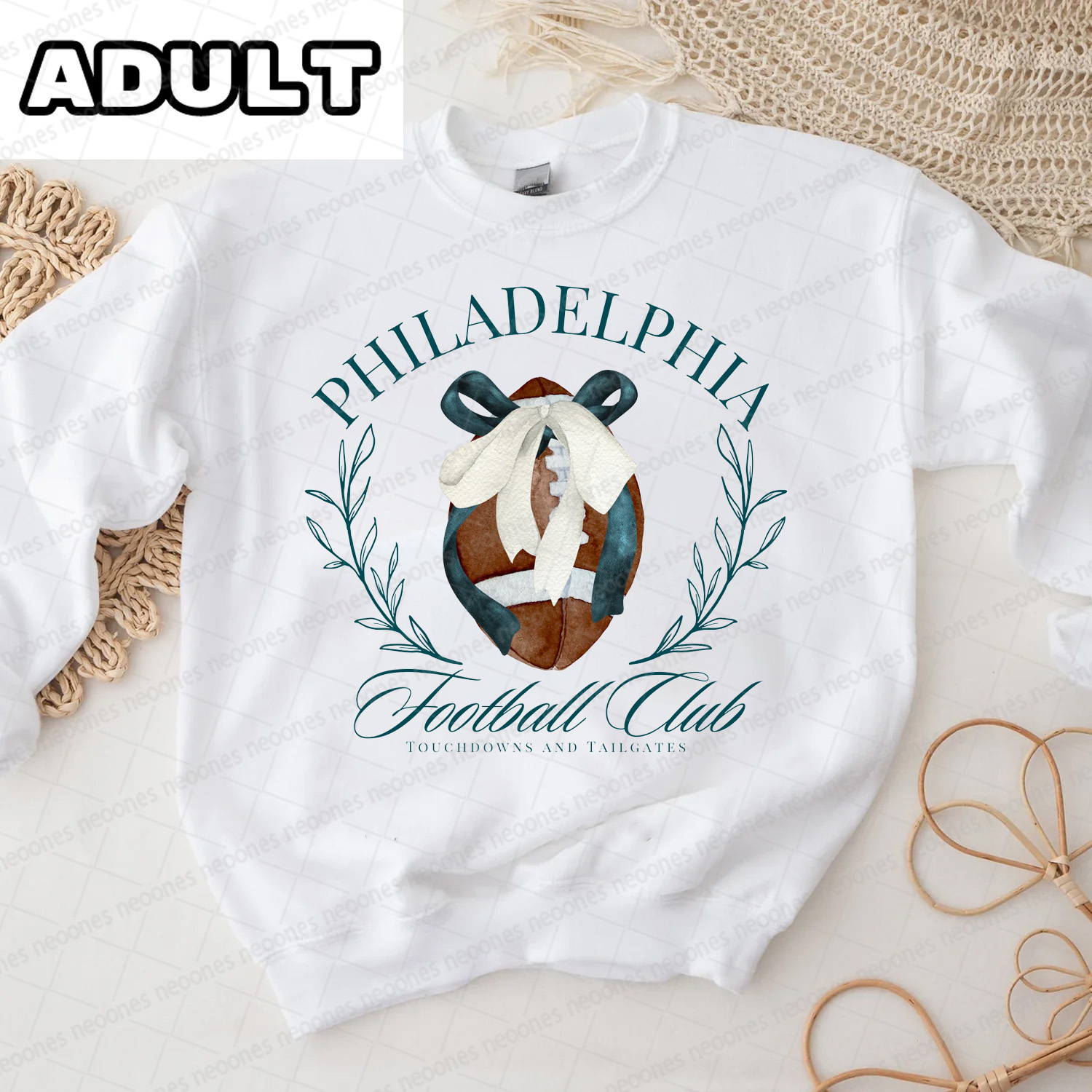 Baby  Football Romper And Matching Adult Hoodie