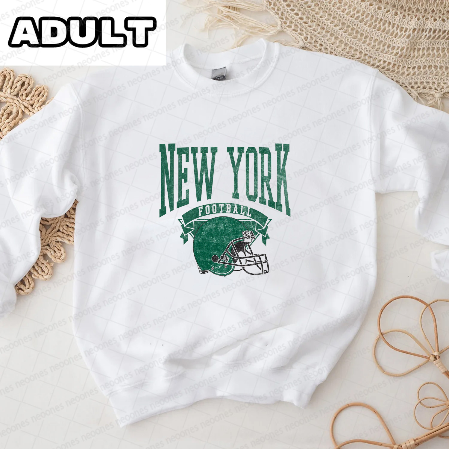 Baby New York Foot Ball Romper And Matching Adult Hoodie
