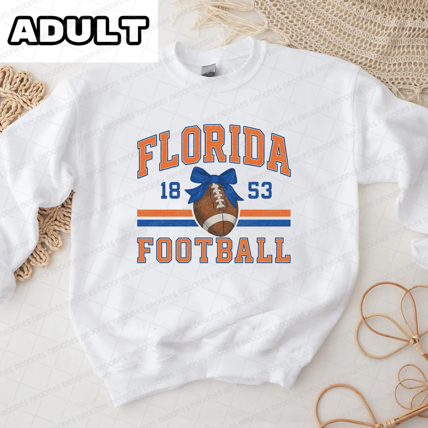 Baby Florida Gators Foot Ball Romper And Matching Adult Hoodie