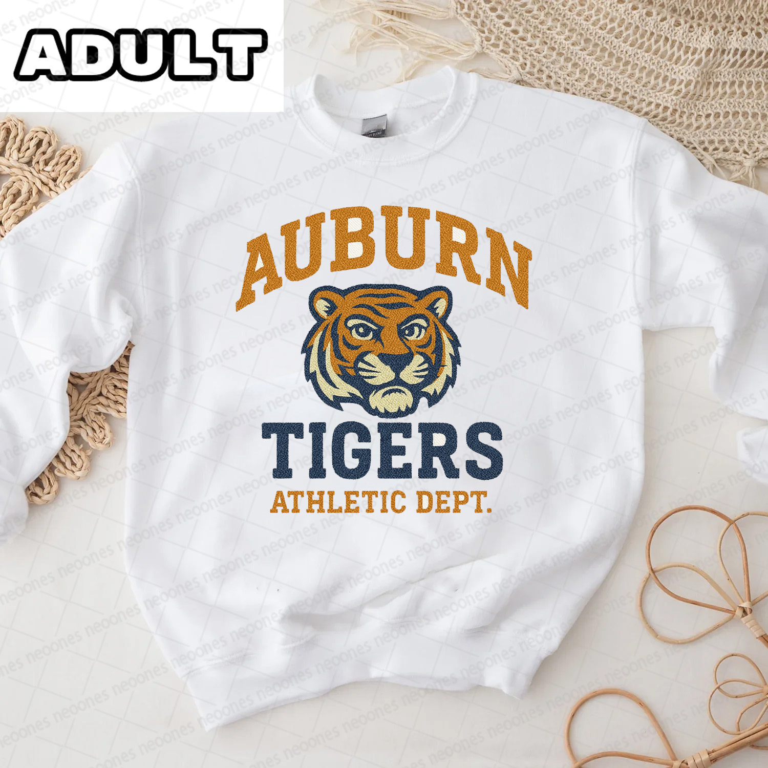 Baby Auburn Tigers Foot Ball Romper And Matching Adult Hoodie
