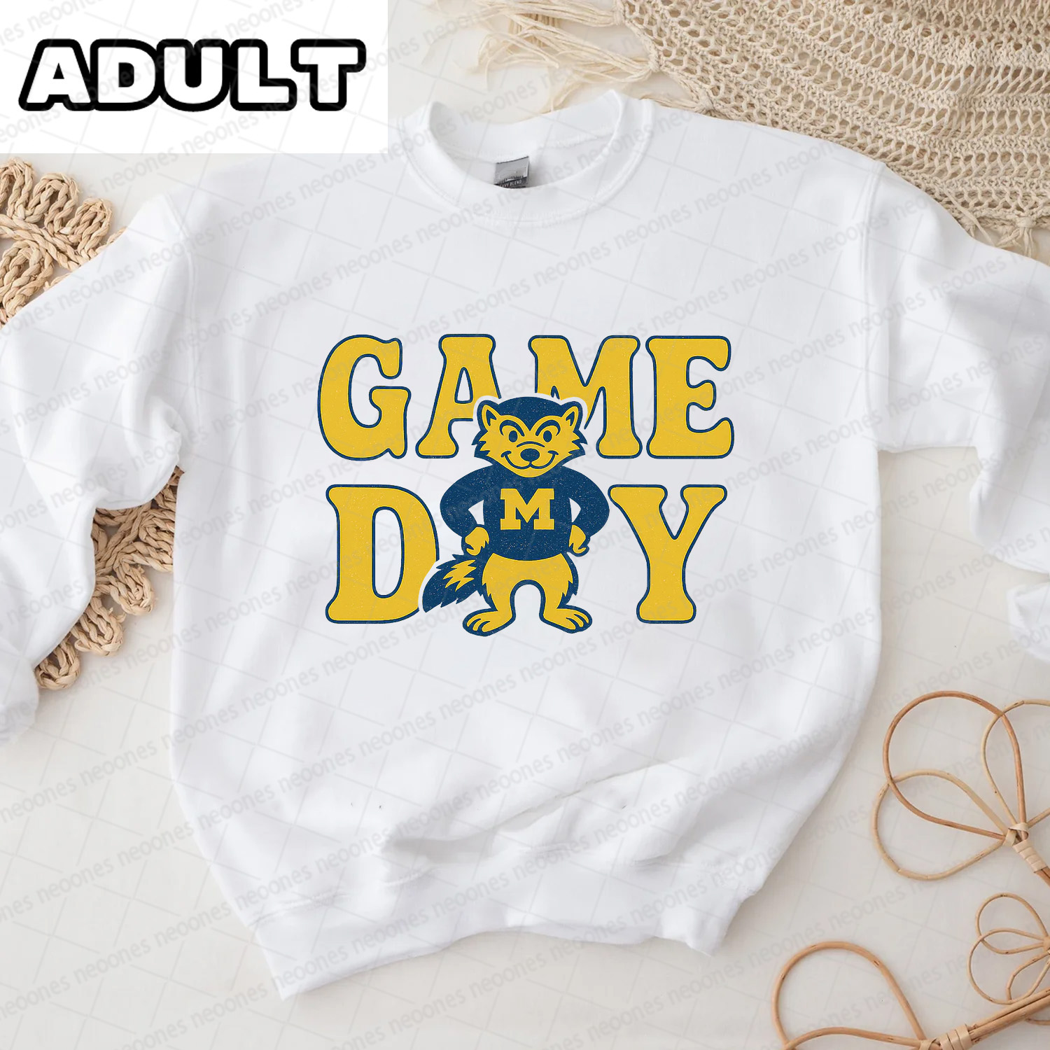 Baby GameDay Foot Ball Romper And Matching Adult Hoodie