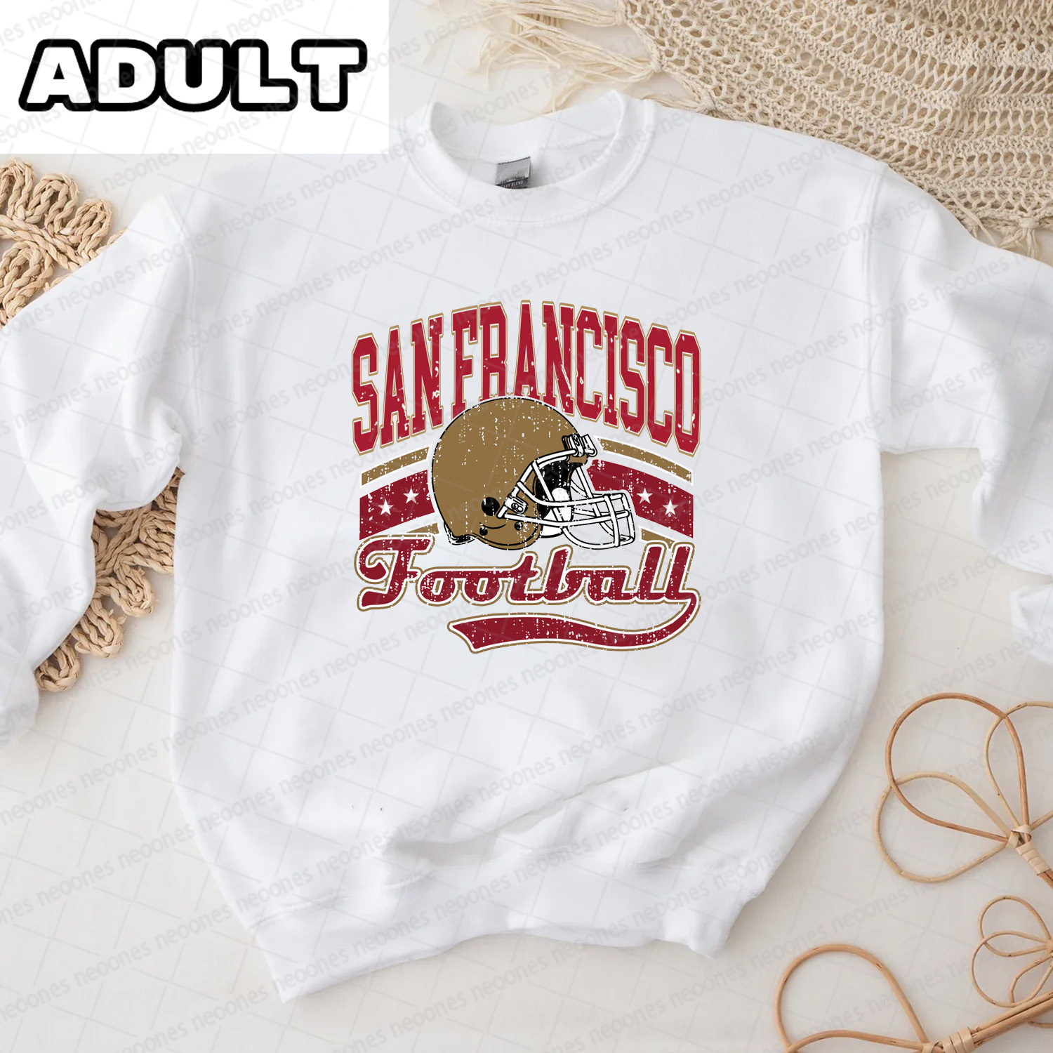 Baby San Francisco Foot Ball Romper And Matching Adult Hoodie