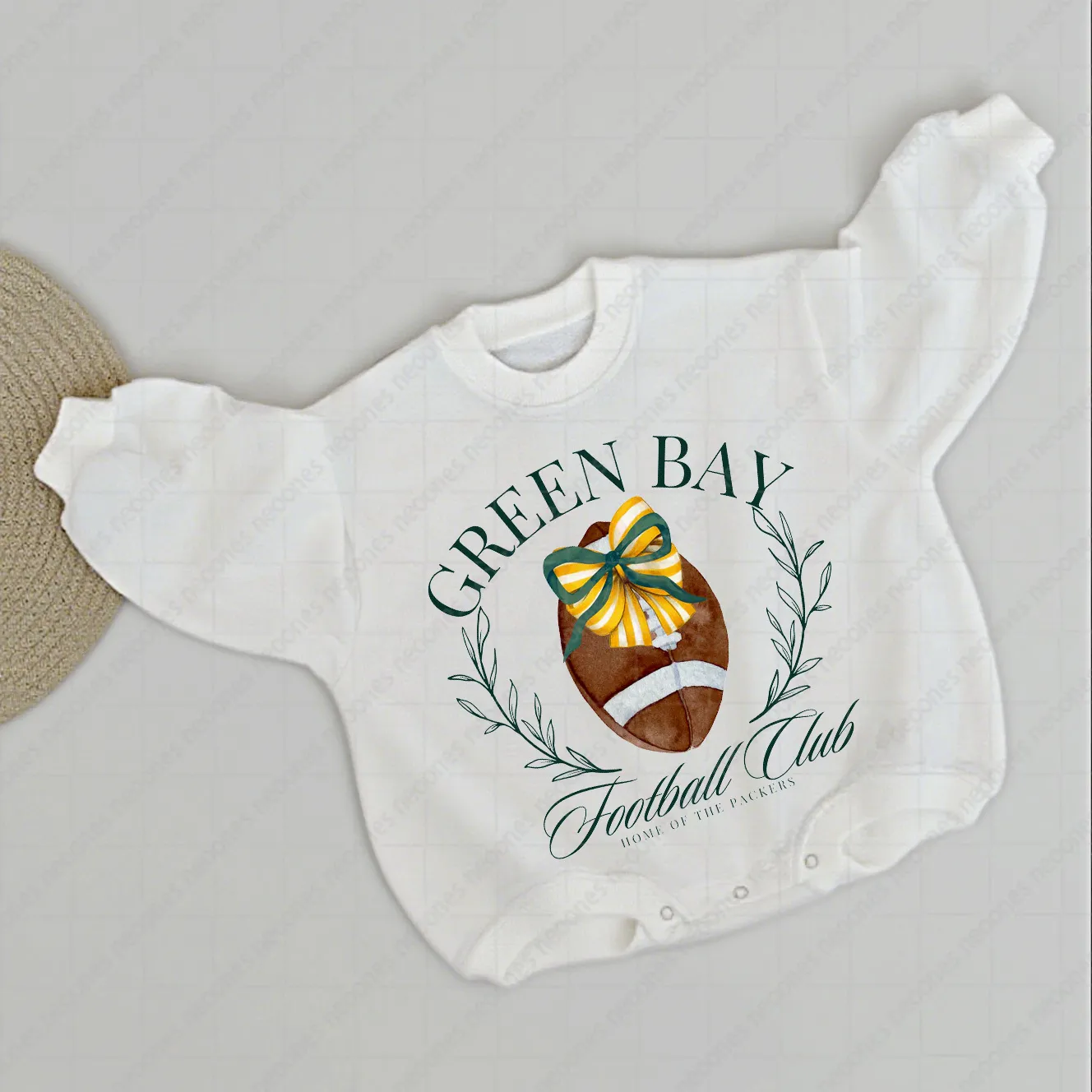 Baby  Football Romper And Matching Adult Hoodie
