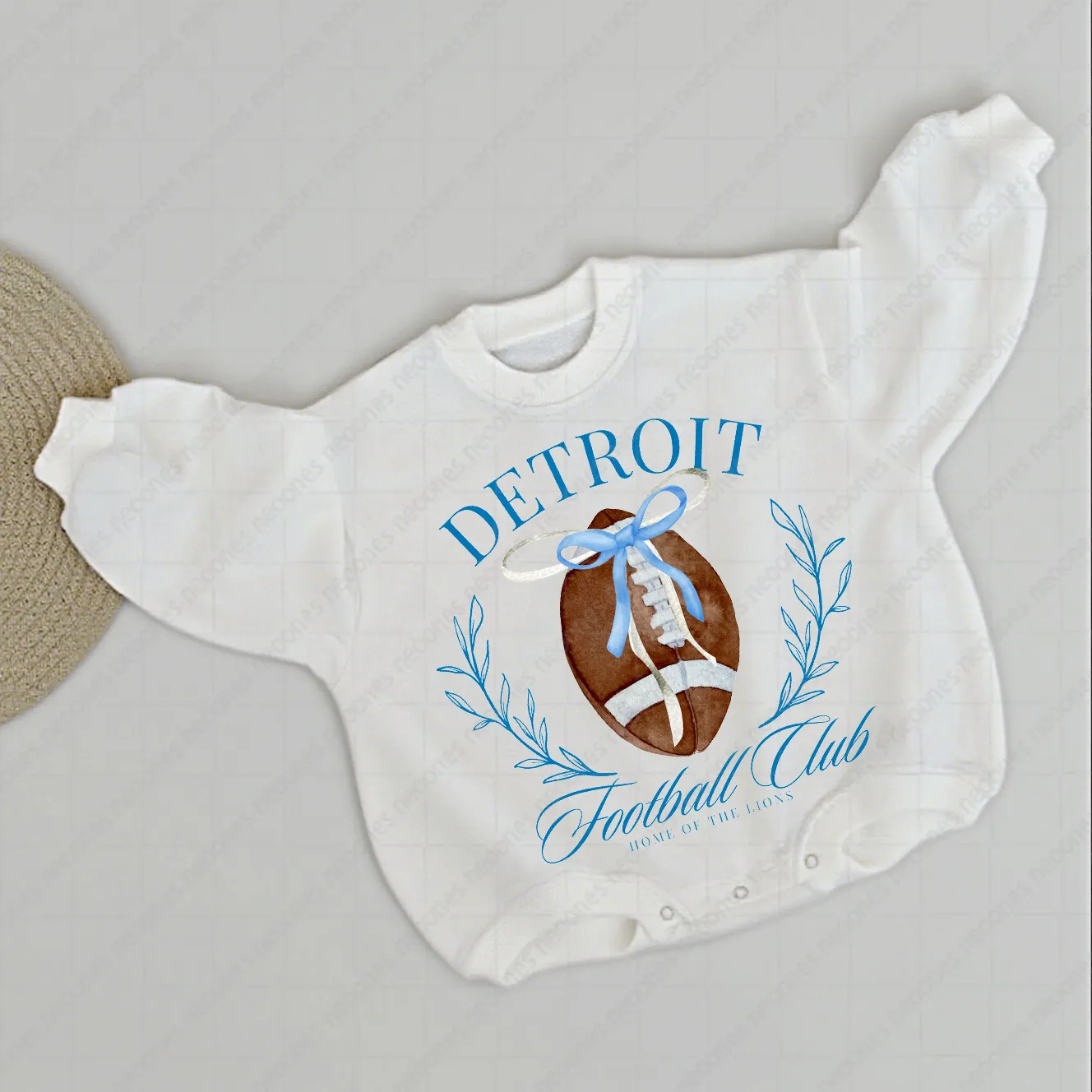 Baby  Football Romper And Matching Adult Hoodie