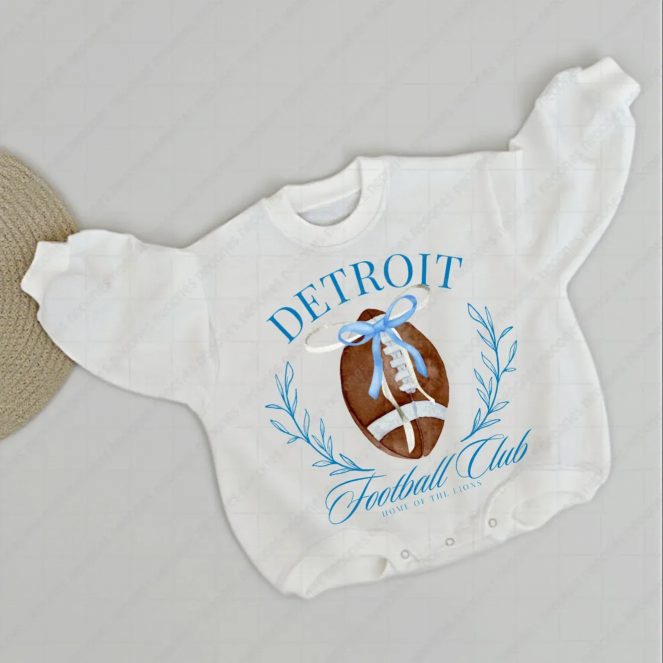 Baby  Football Romper And Matching Adult Hoodie