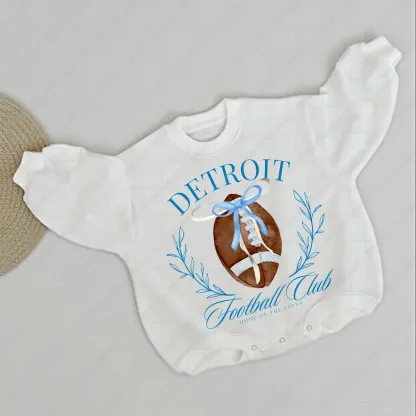 Baby  Football Romper And Matching Adult Hoodie