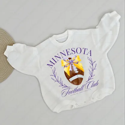 Baby  Football Romper And Matching Adult Hoodie