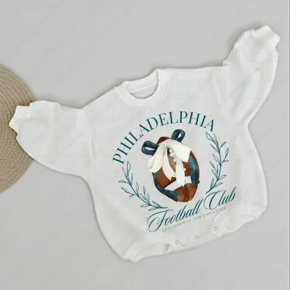 Baby  Football Romper And Matching Adult Hoodie