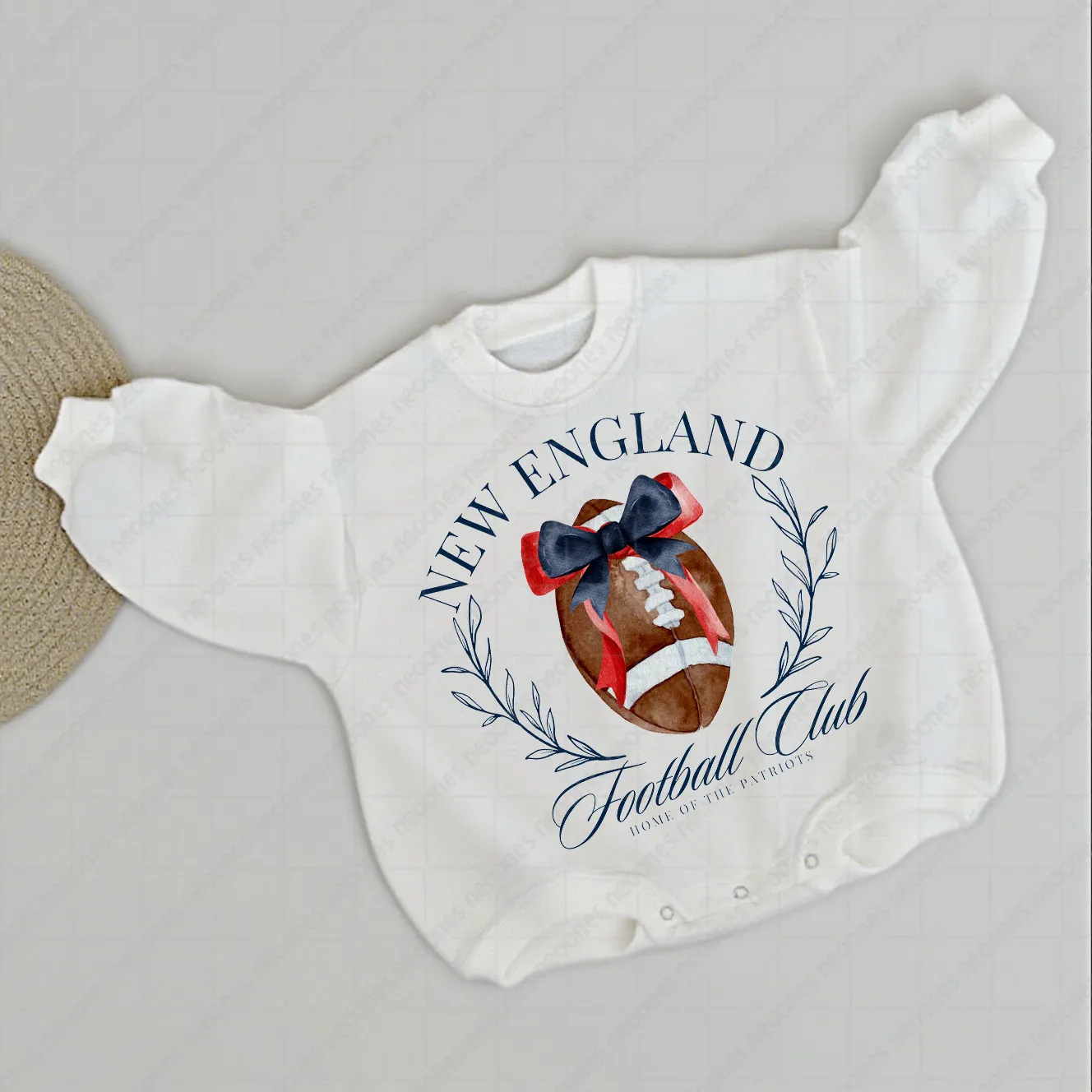 Baby  Football Romper And Matching Adult Hoodie