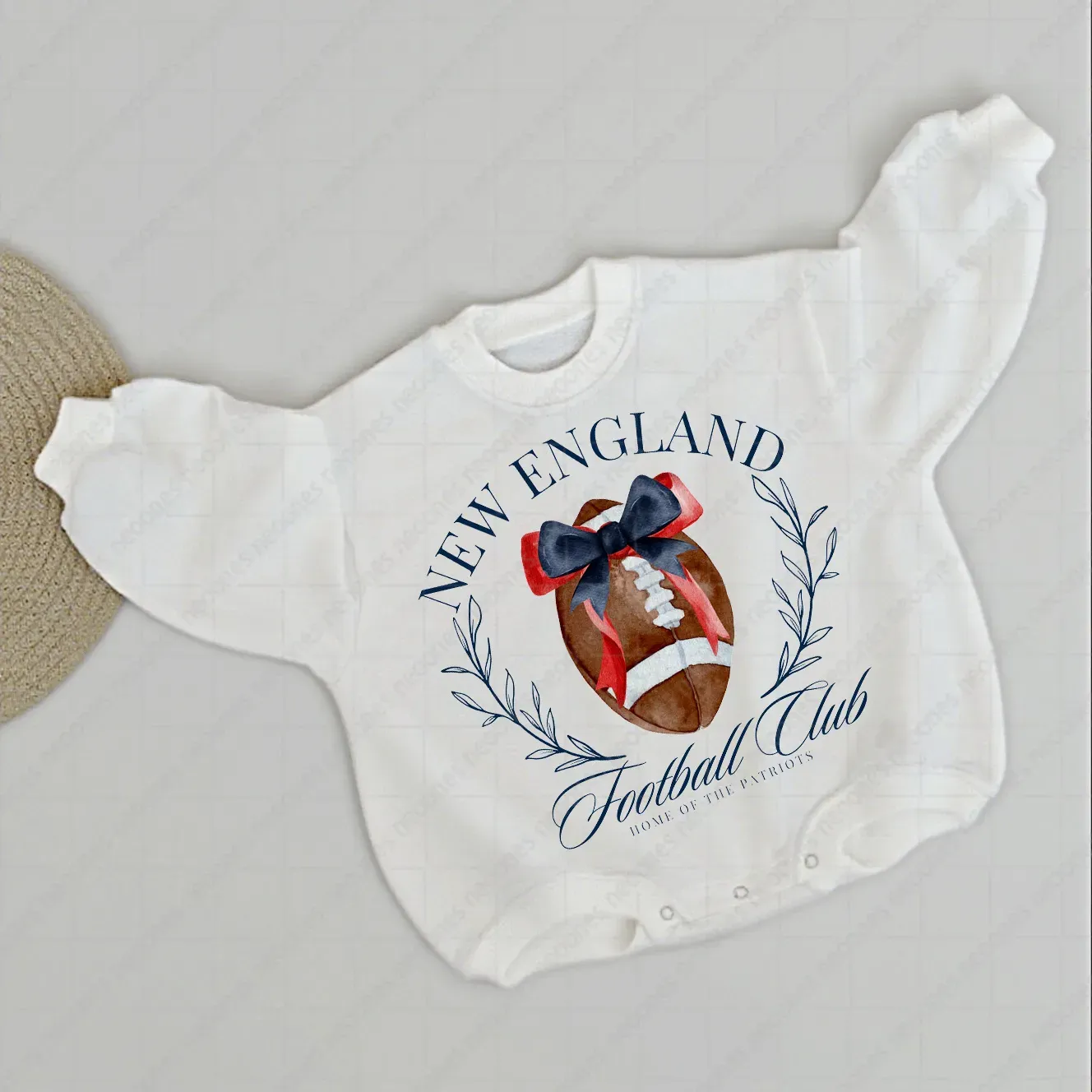 Baby Football Romper And Matching Adult Hoodie