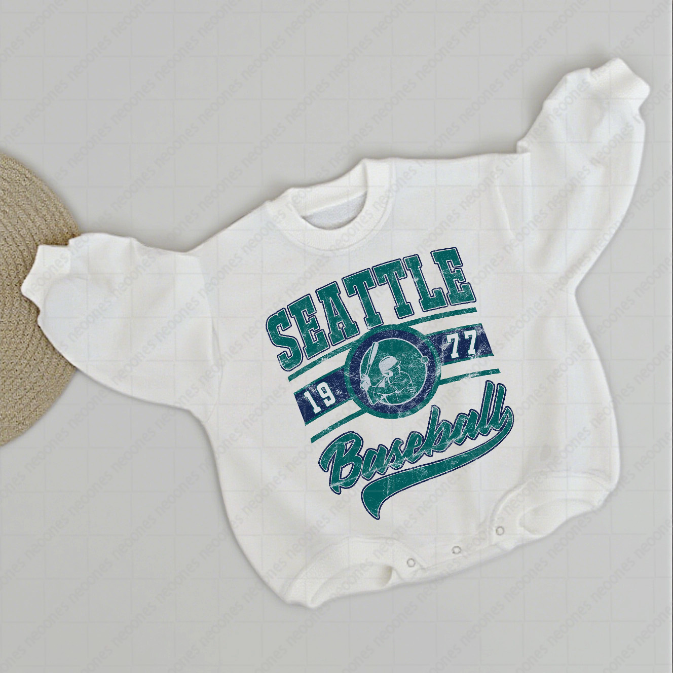 Baby Seattle Seahawks Foot Ball Romper And Matching Adult Hoodie