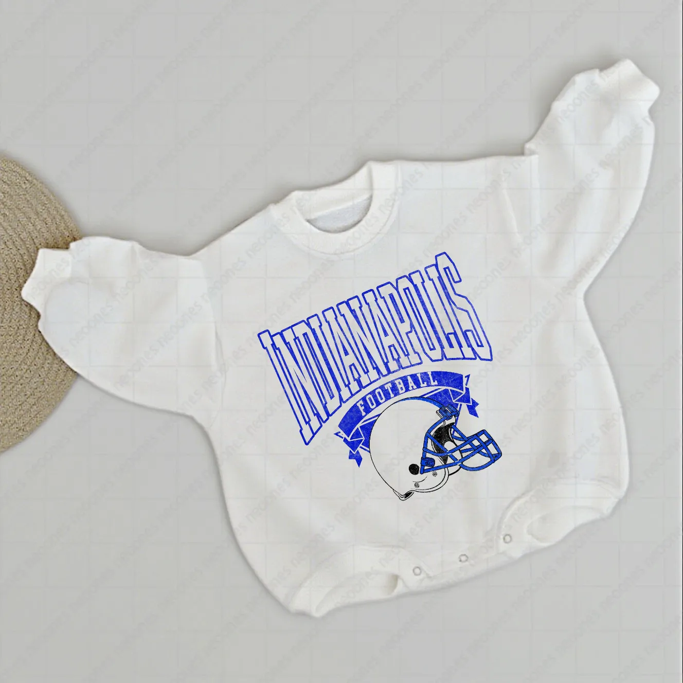 Baby  Football Romper And Matching Adult Hoodie