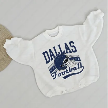 Baby  Football Romper And Matching Adult Hoodie