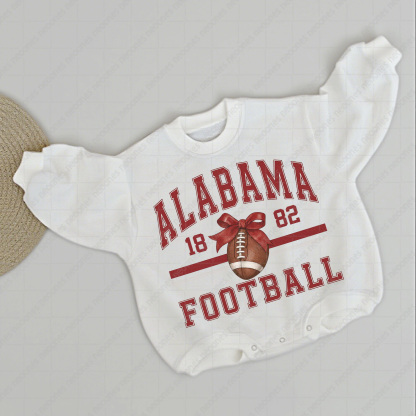 Baby v Foot Ball Romper And Matching Adult Hoodie