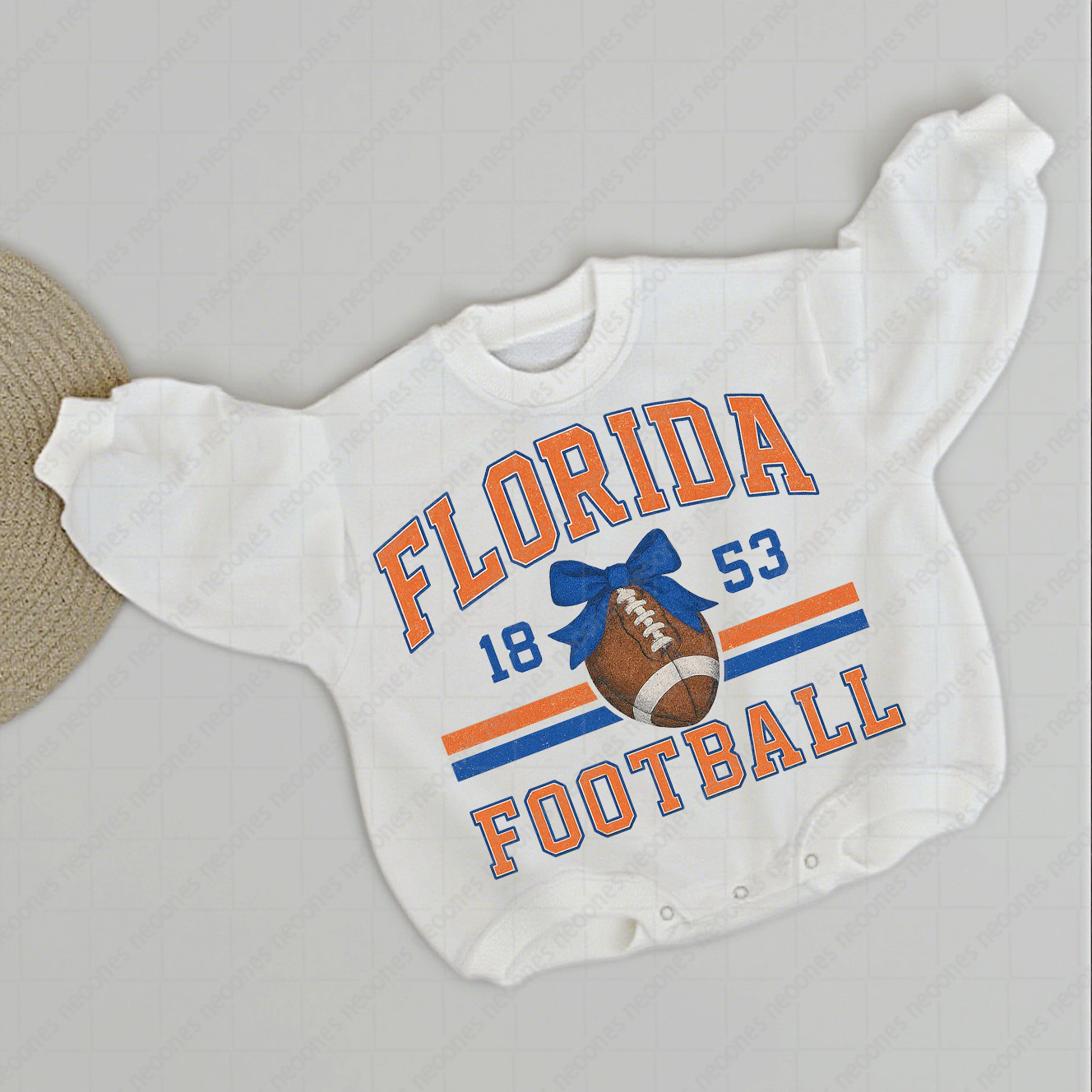 Baby Florida Gators Foot Ball Romper And Matching Adult Hoodie