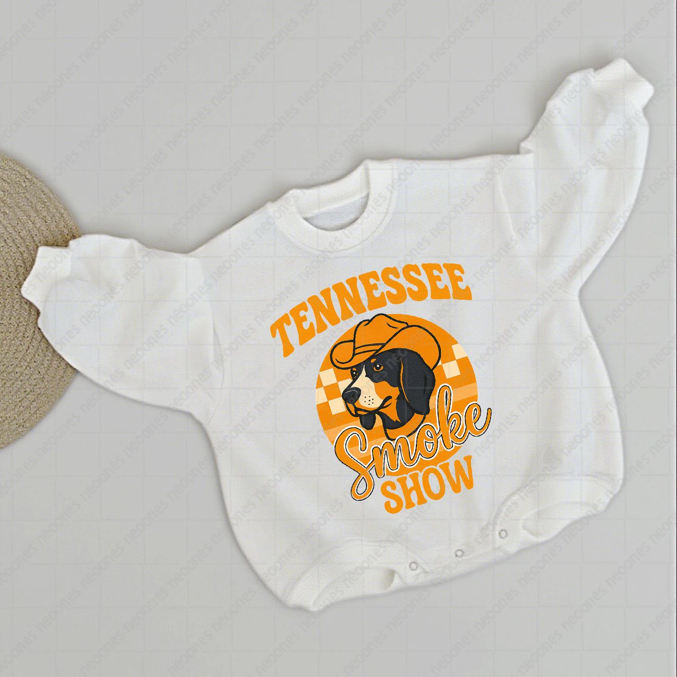Baby Tennessee Titans Foot Ball Romper And Matching Adult Hoodie