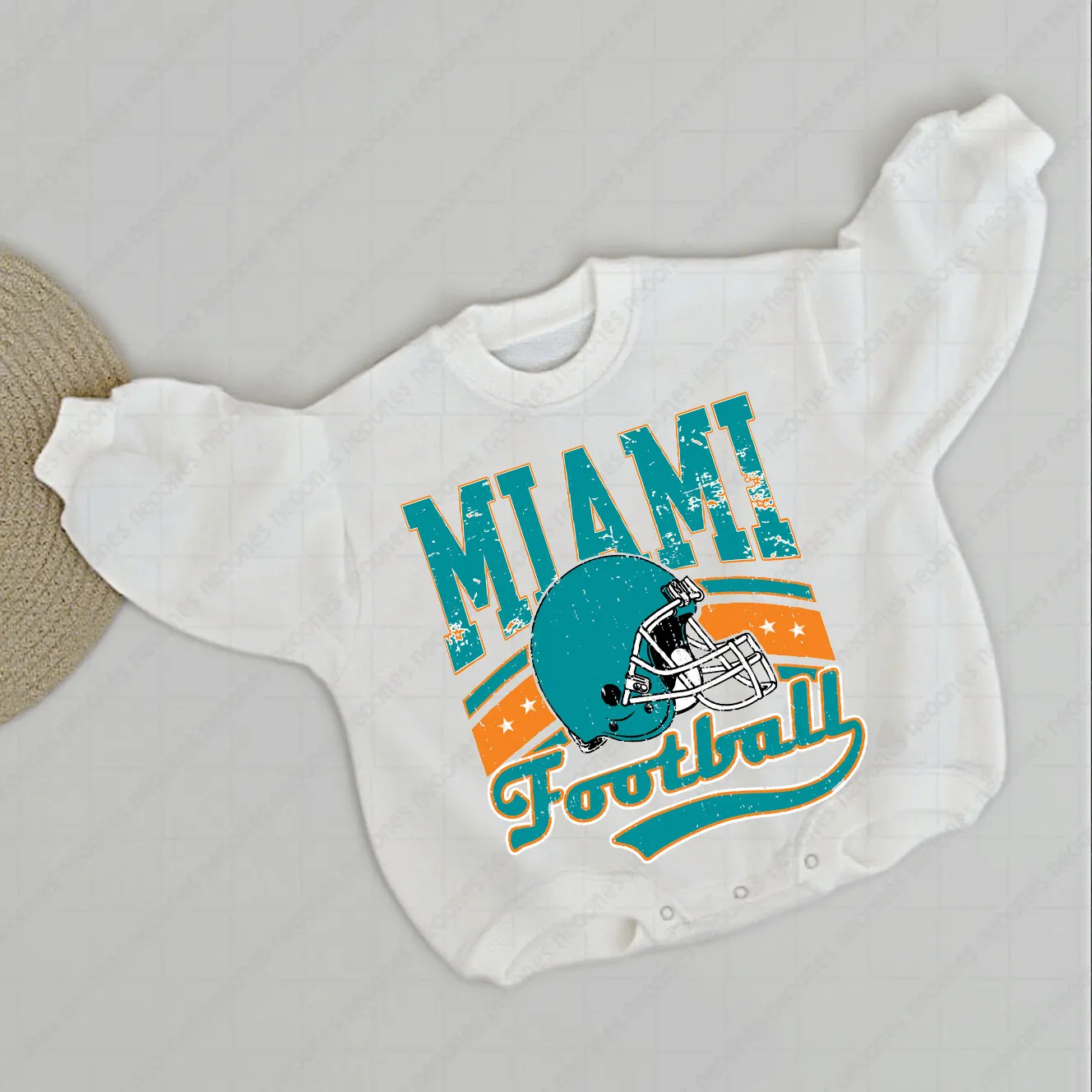 Baby  Football Romper And Matching Adult Hoodie