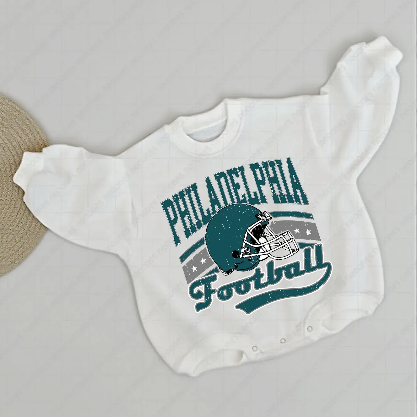 Baby Football Romper And Matching Adult Hoodie