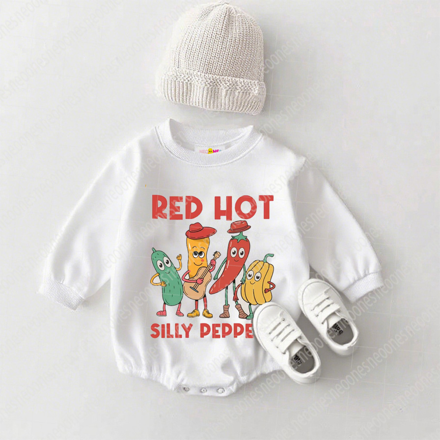 Baby Red Hot Silly Pepper Romper