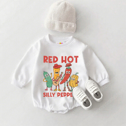Baby Red Hot Silly Pepper Romper