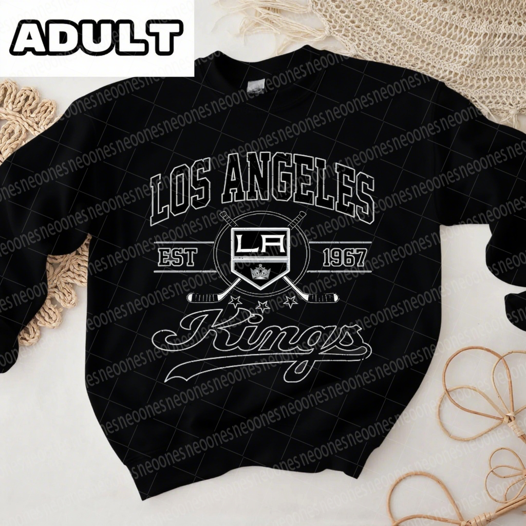Los Angeles Kings Baby Hockey Printed Romper And Adult Sweatshirt